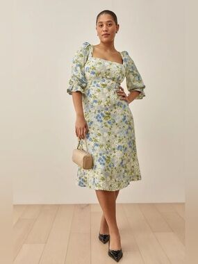Reformation Enid Floral Midi Dress